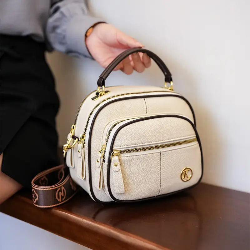 Bolso Premium Bandolera com Herrajes Dourados