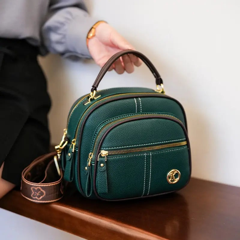 Bolso Premium Bandolera com Herrajes Dourados